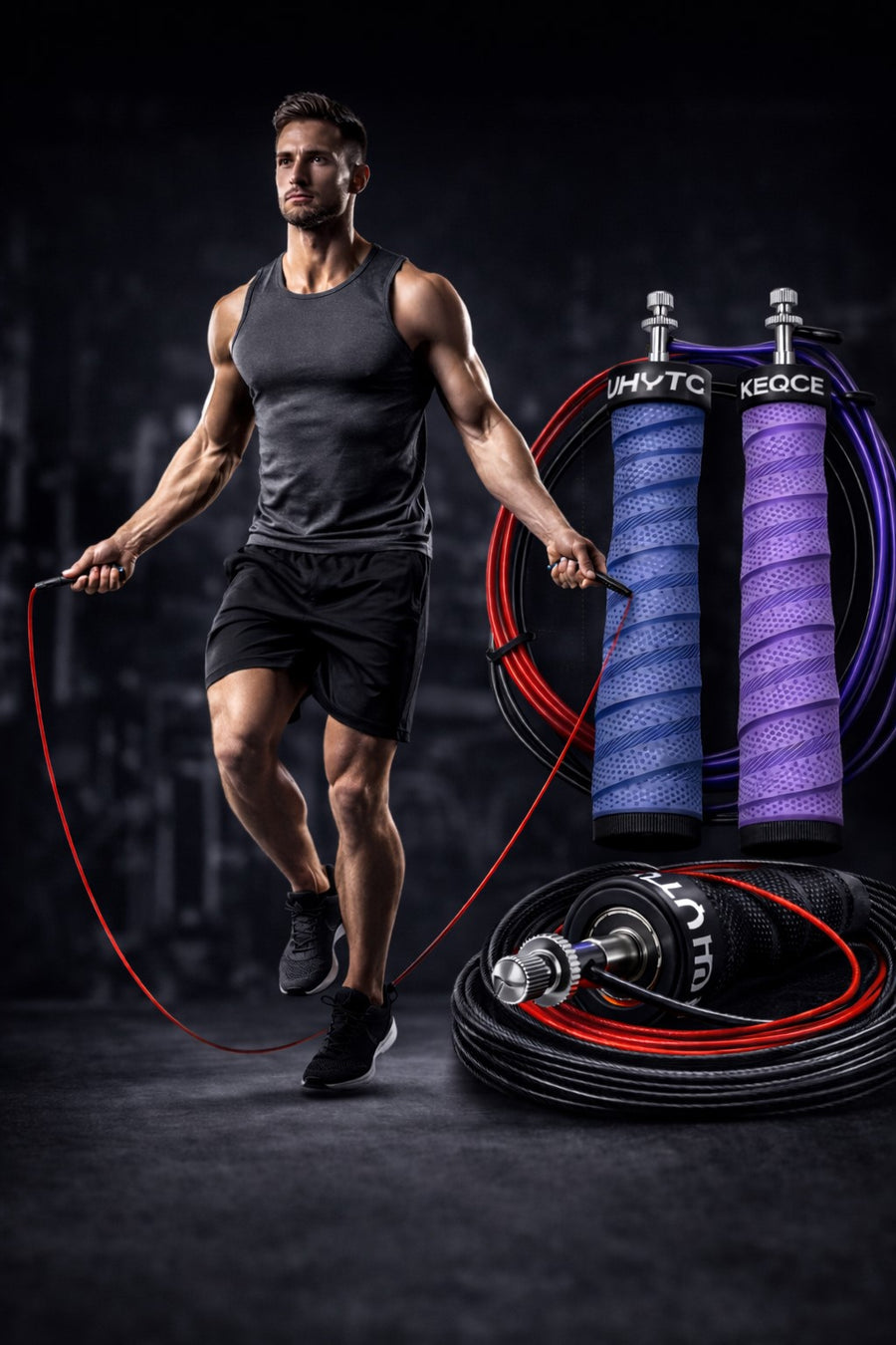 Speed Skipping Rope Crossfit Jump Rope with Anti-Slip Handle for Double Unders